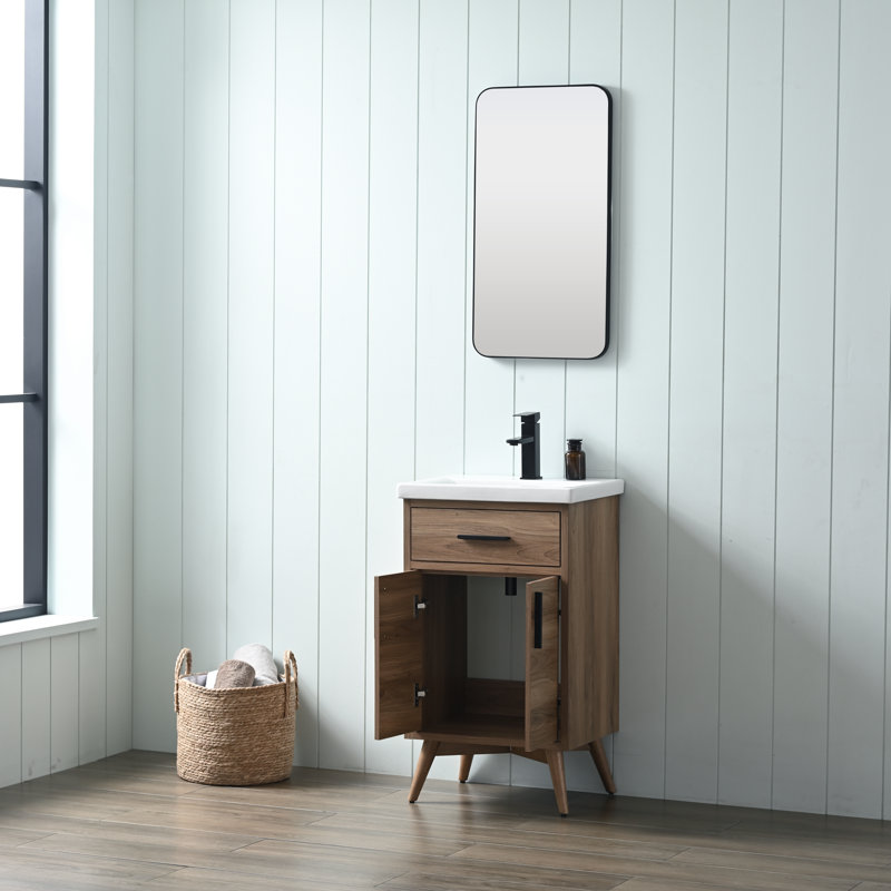 Mercury Row® Binford 20.4'' Single Bathroom Vanity with Ceramic Vanity